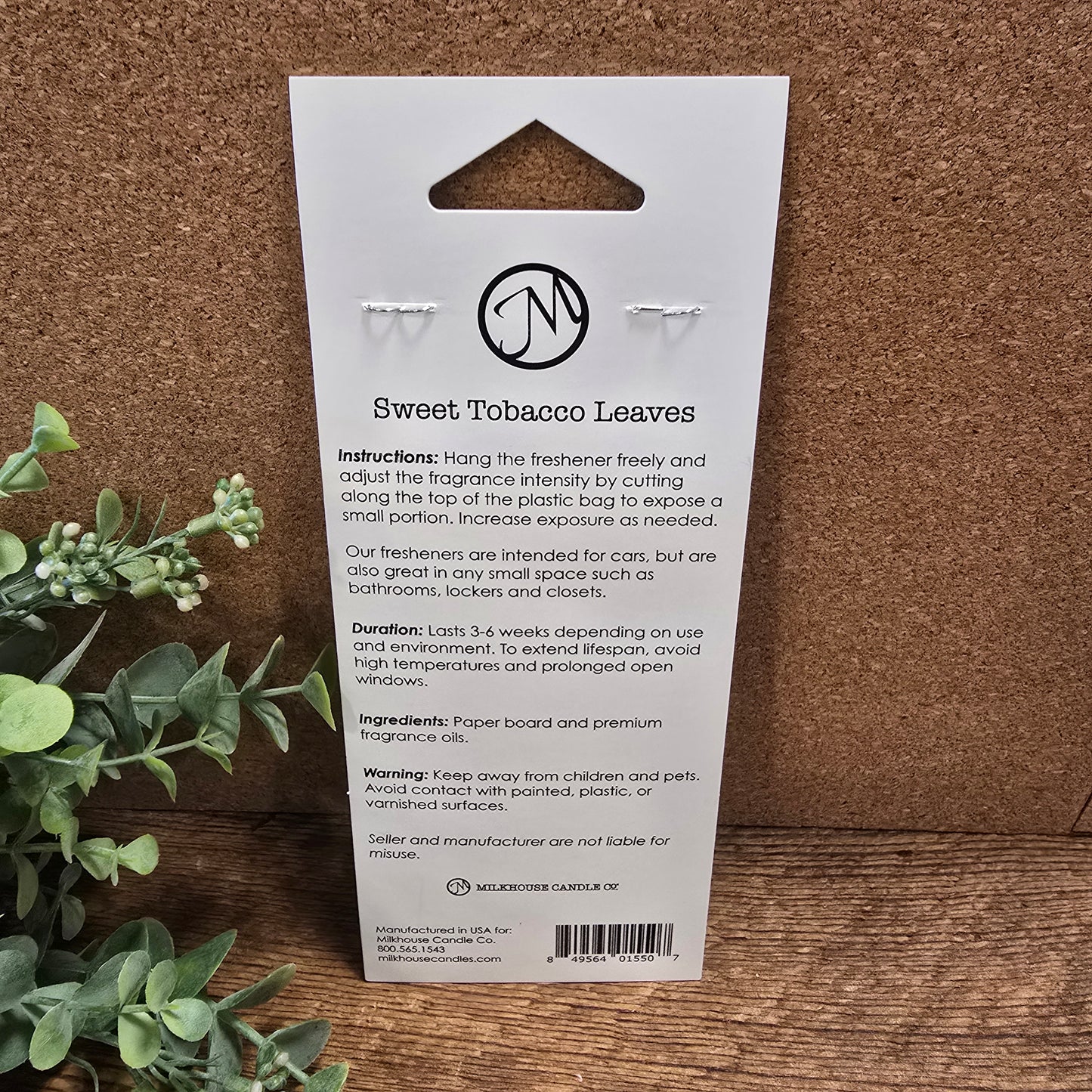 Sweet Tobacco Leaves Car Freshener