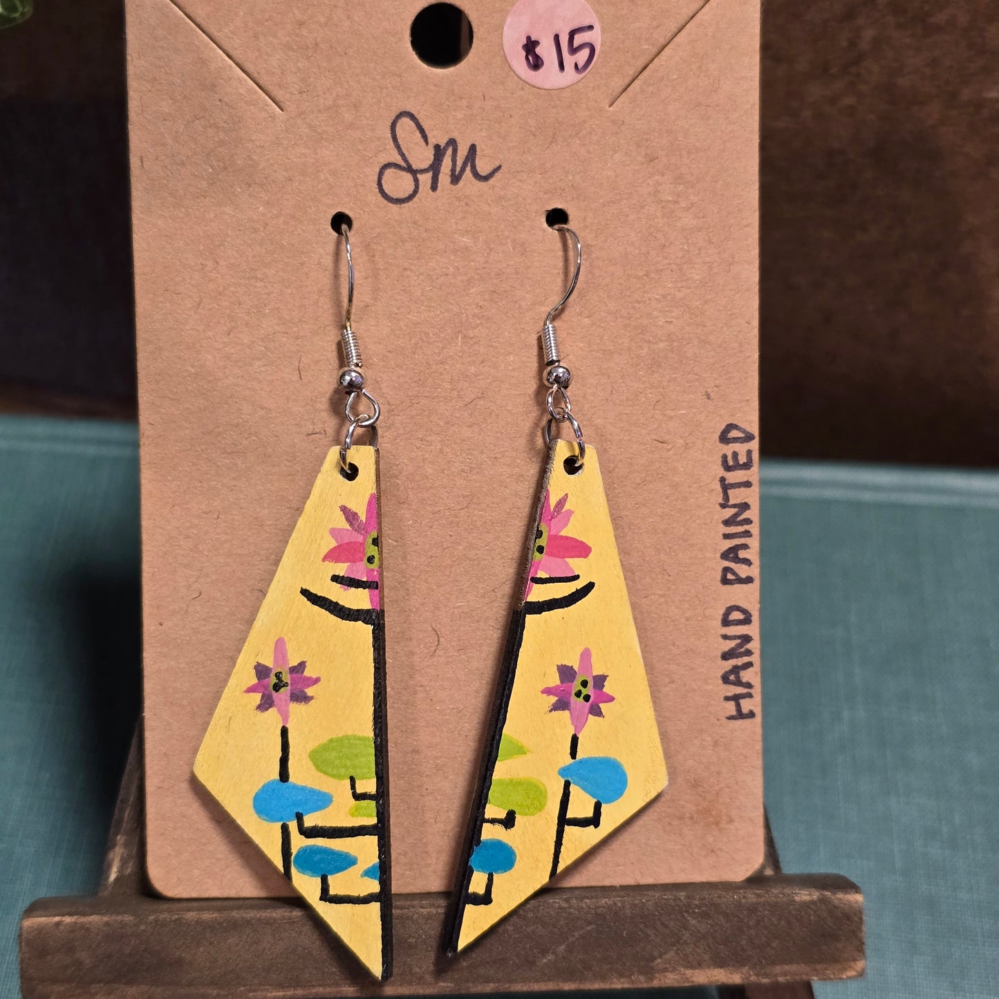Large Painted Earrings