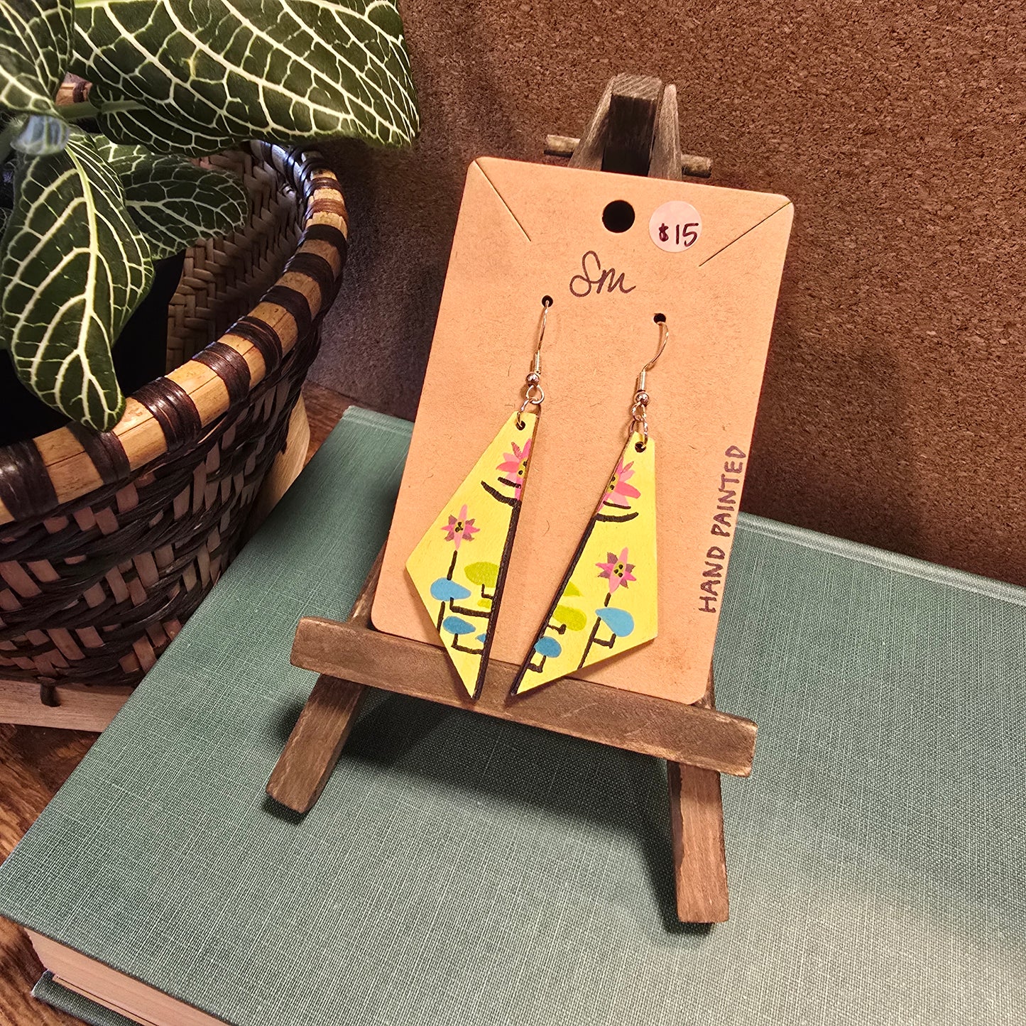 Large Painted Earrings