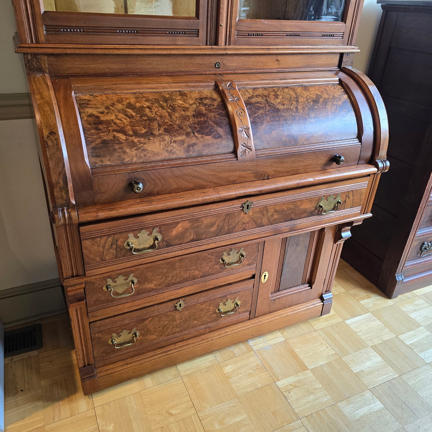 Antique Walnut Secretary Desk