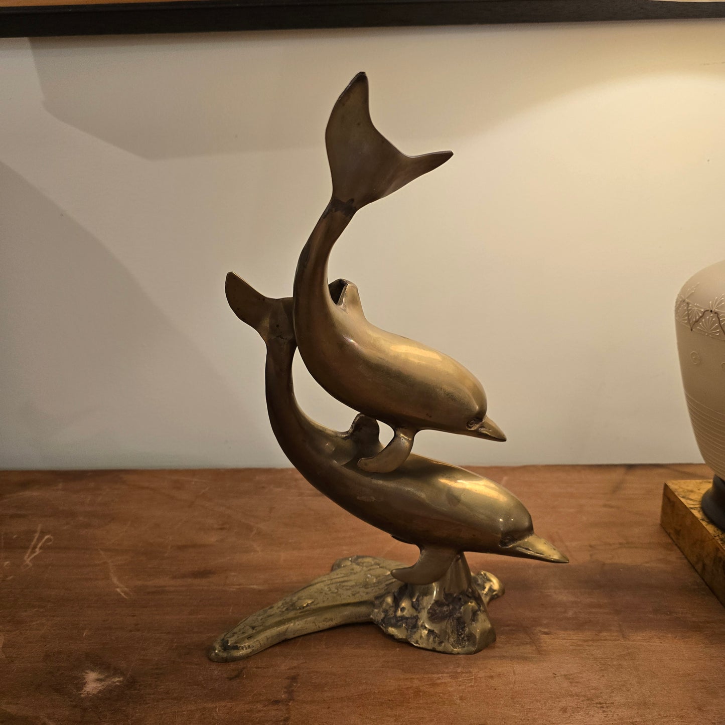 Brass Dolphin Sculpture