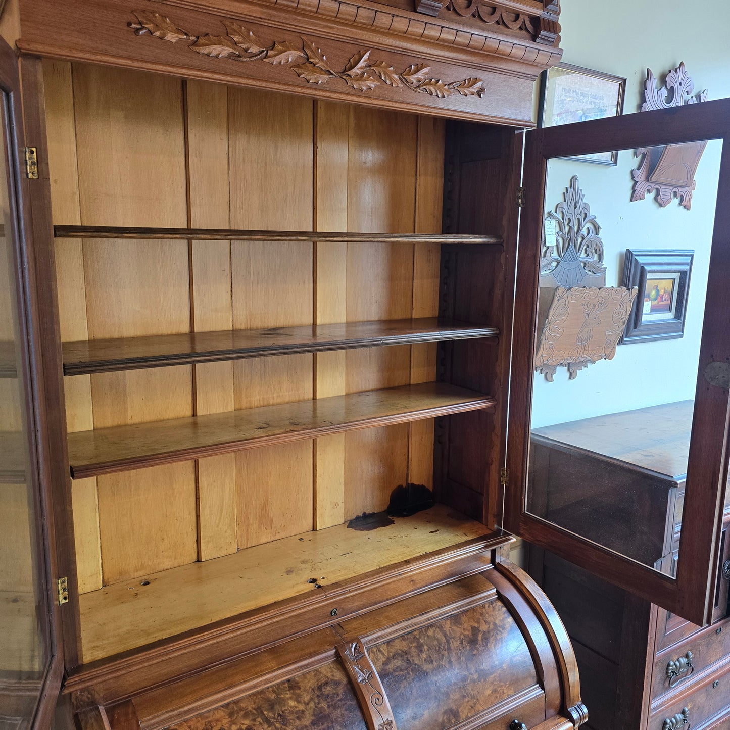 Antique Walnut Secretary Desk