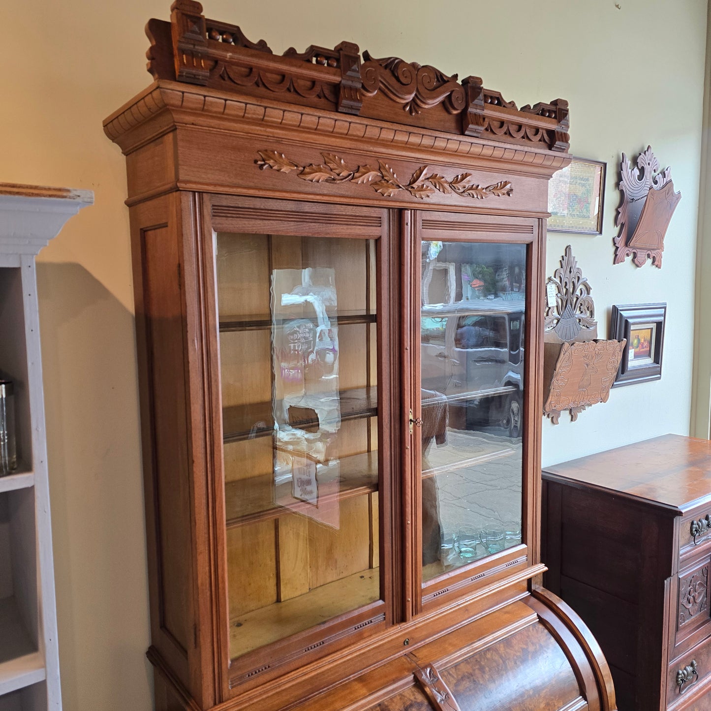 Antique Walnut Secretary Desk