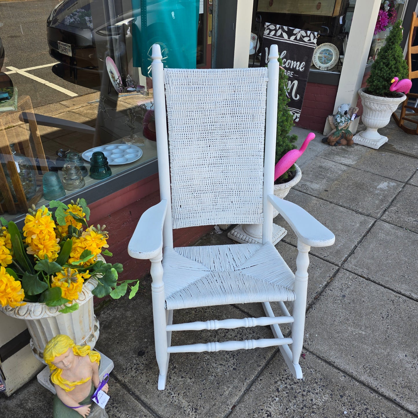 Vintage White Rocker