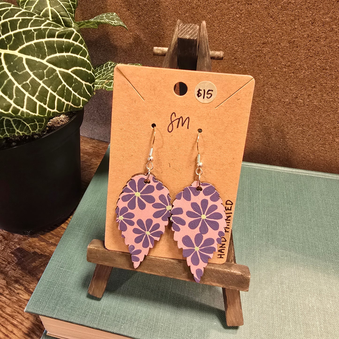 Large Painted Earrings