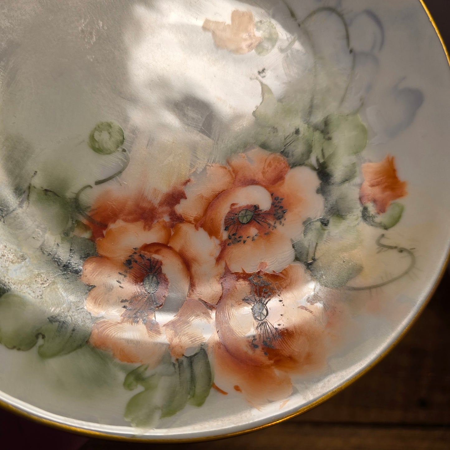 Hand Painted Poppy Plate