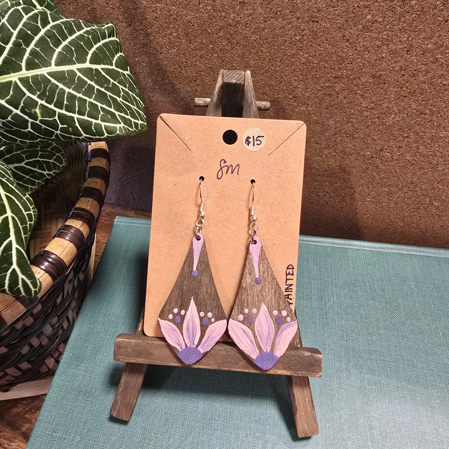 Large Painted Earrings