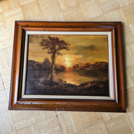 Moody Sunset Oil Painting