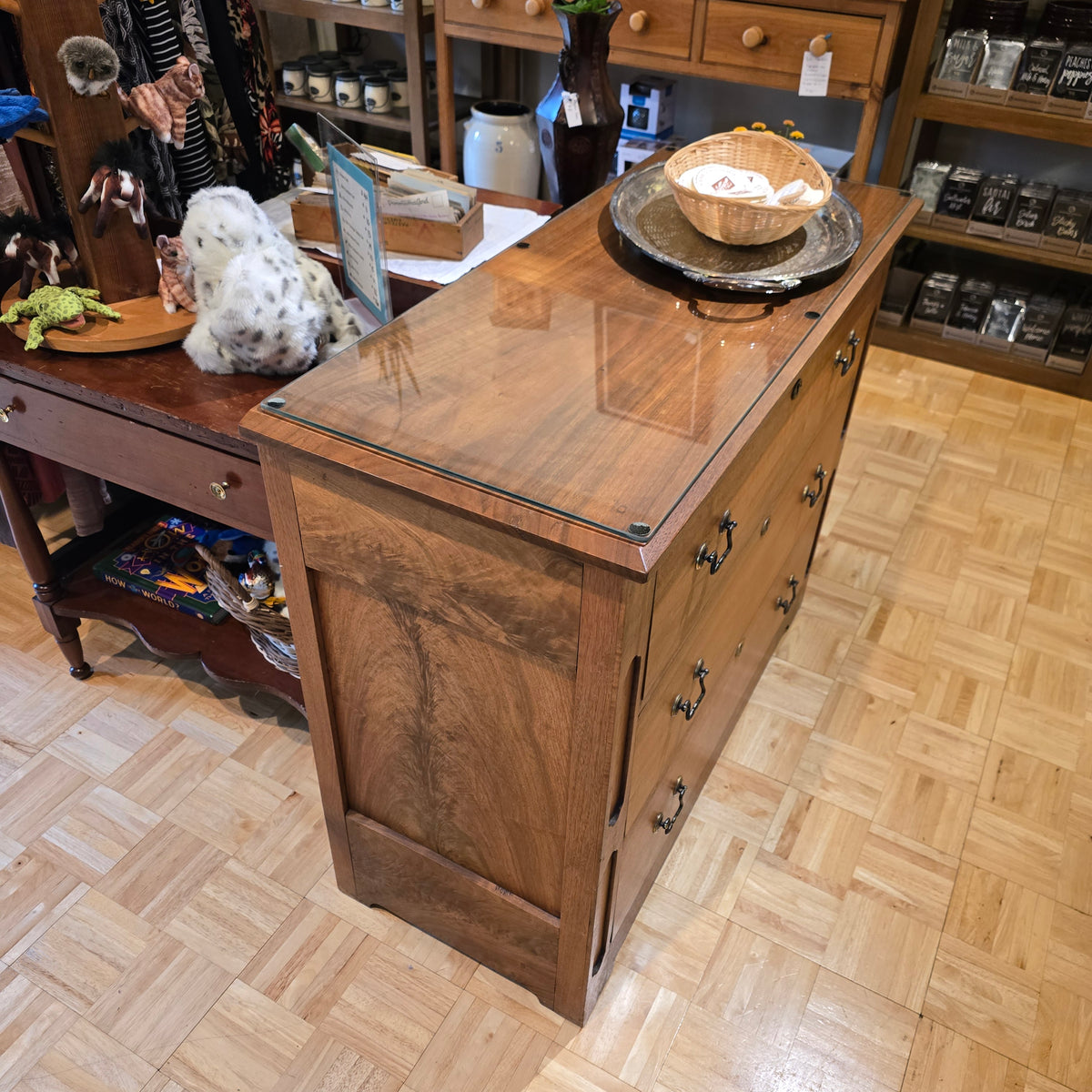 Antique Dresser with Glass Top