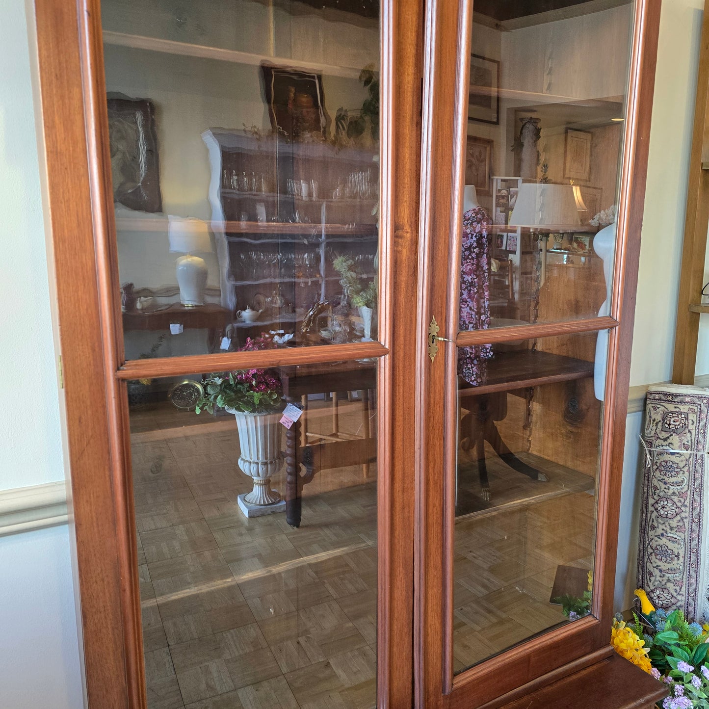 Antique Glass Front Bookcase