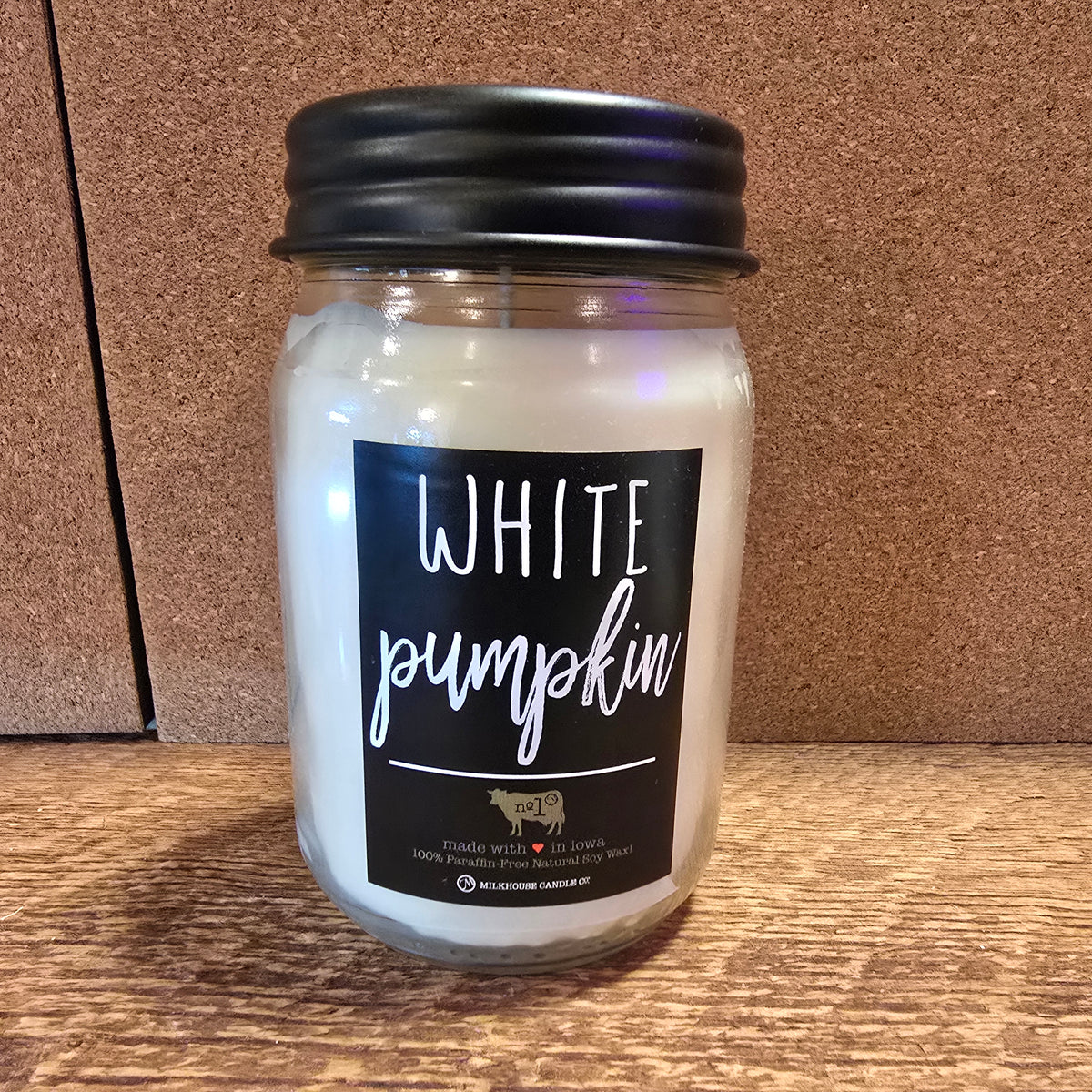 White Pumpkin Mason Jar Candle