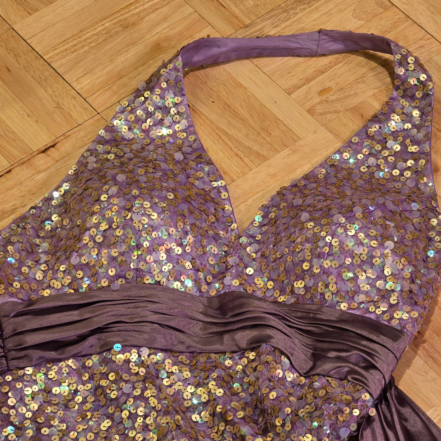 Purple Sequin Gown