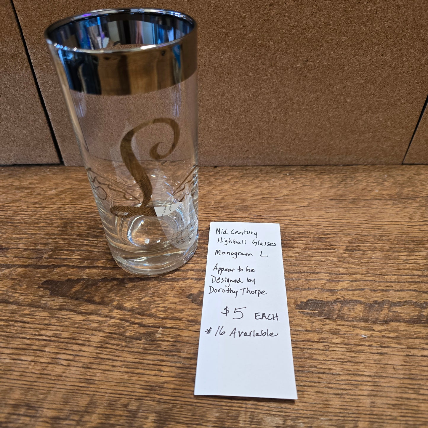 Monogrammed L Glasses