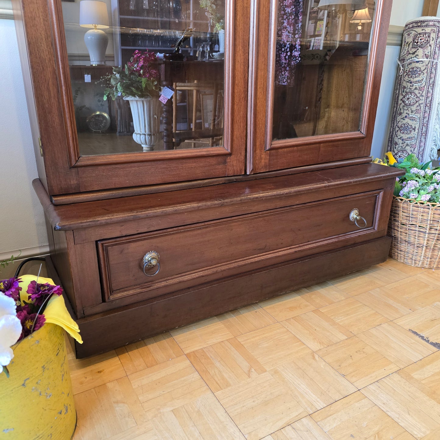 Antique Glass Front Bookcase