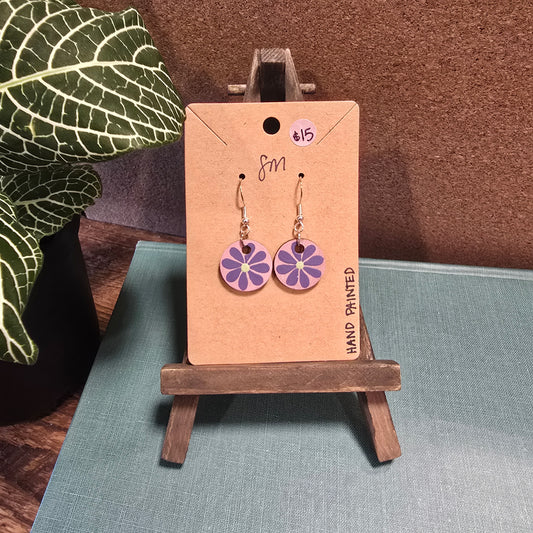 Small Painted Dangle Earrings