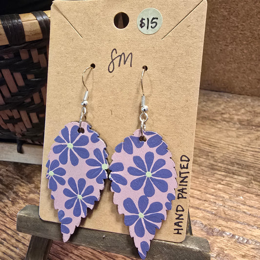 Large Painted Earrings