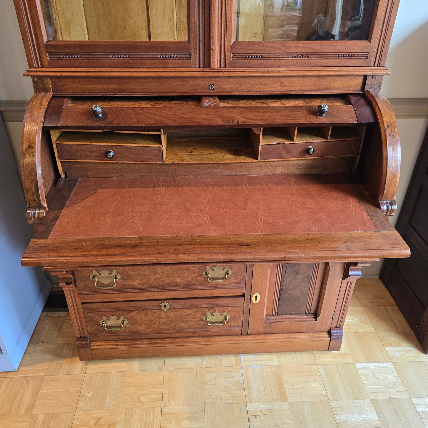 Antique Walnut Secretary Desk