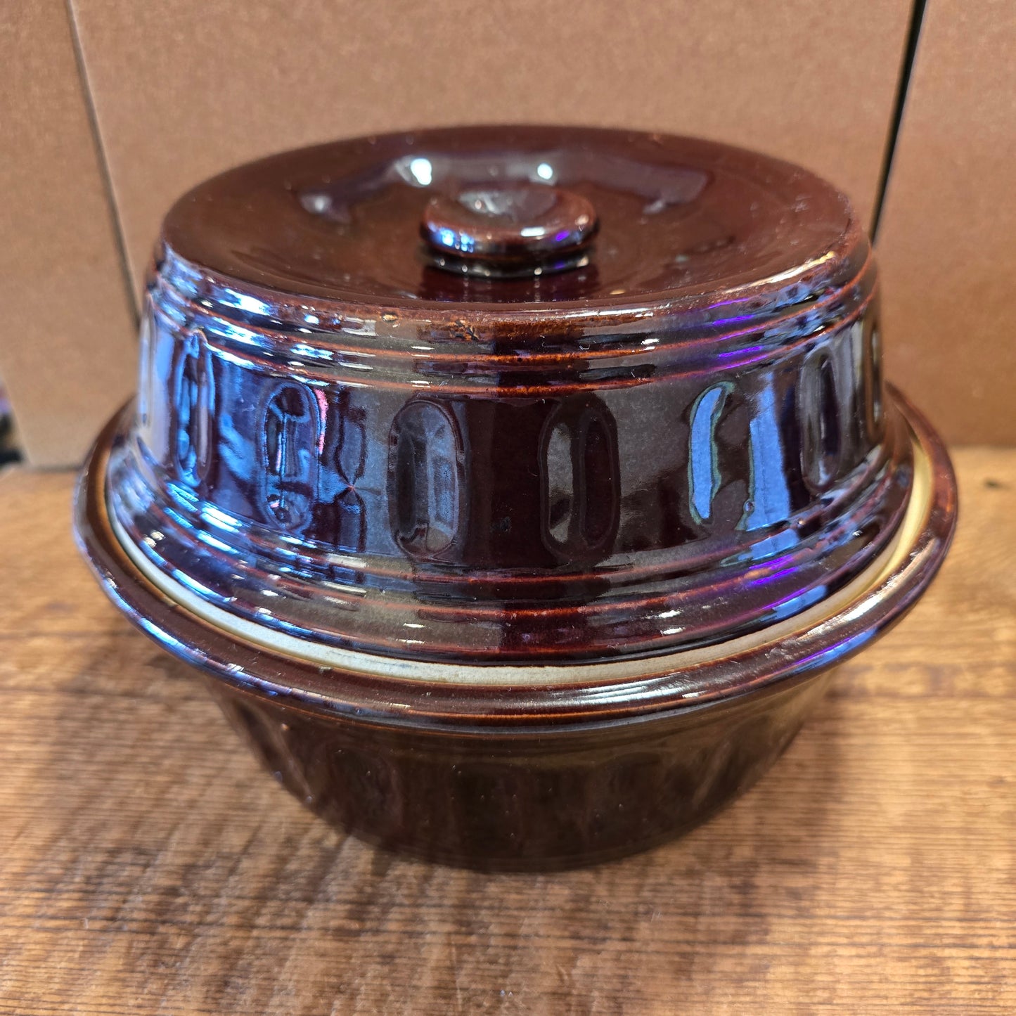 Brown Pottery Dutch Oven