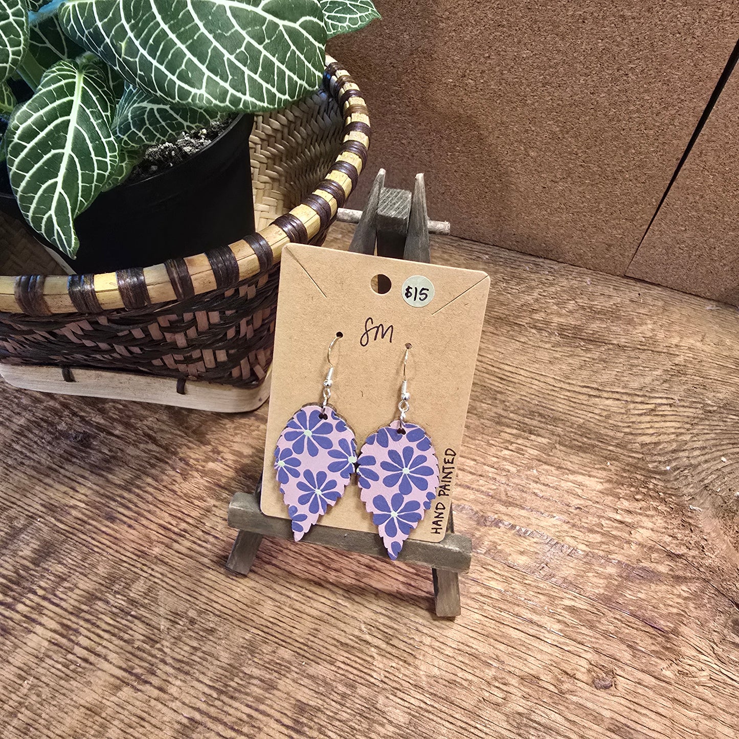 Large Painted Earrings
