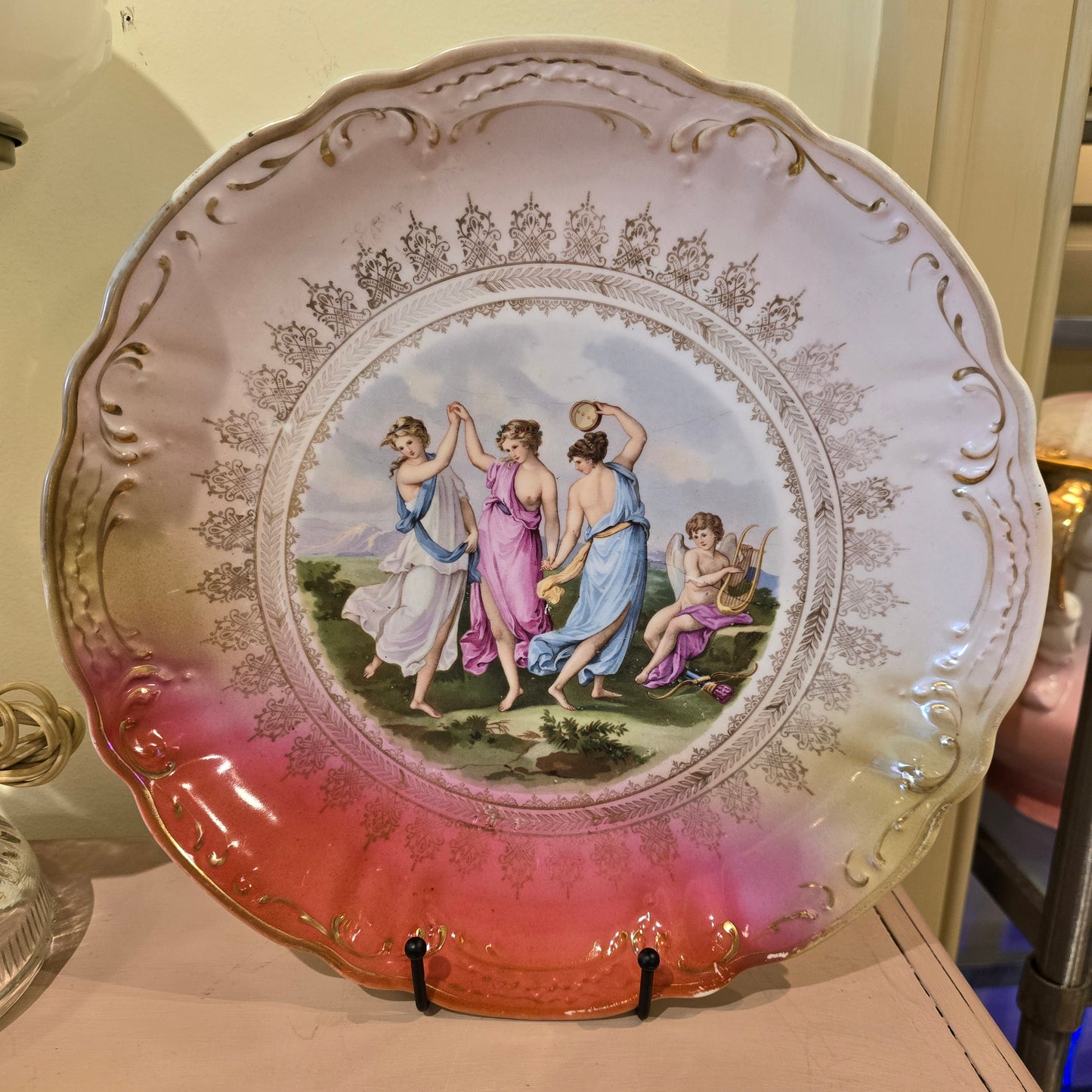 Antique Three Graces Plate
