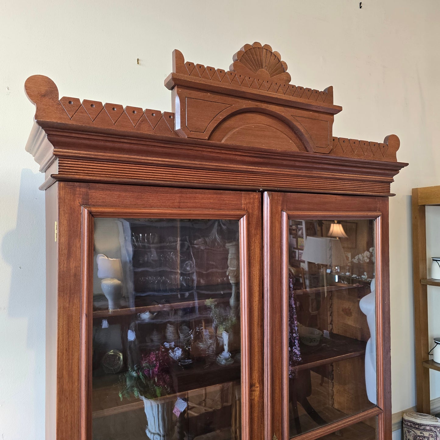 Antique Glass Front Bookcase