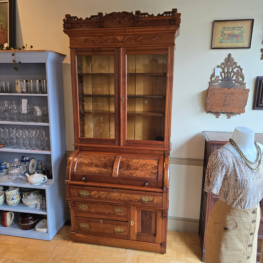 Antique Walnut Secretary Desk