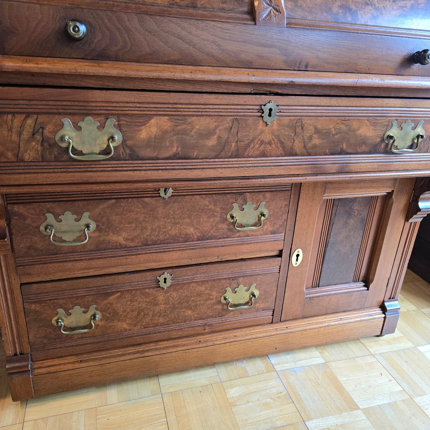 Antique Walnut Secretary Desk