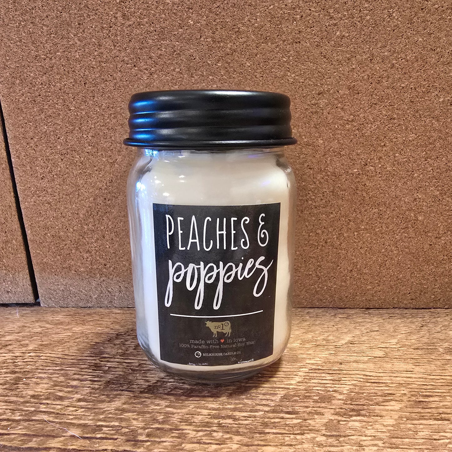 Peaches + Poppies Mason Jar Candle