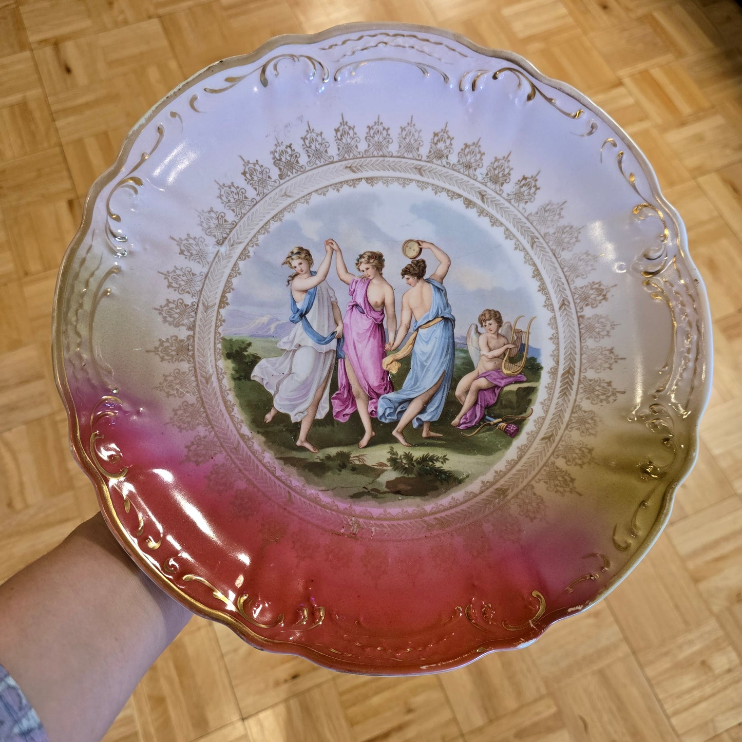 Antique Three Graces Plate