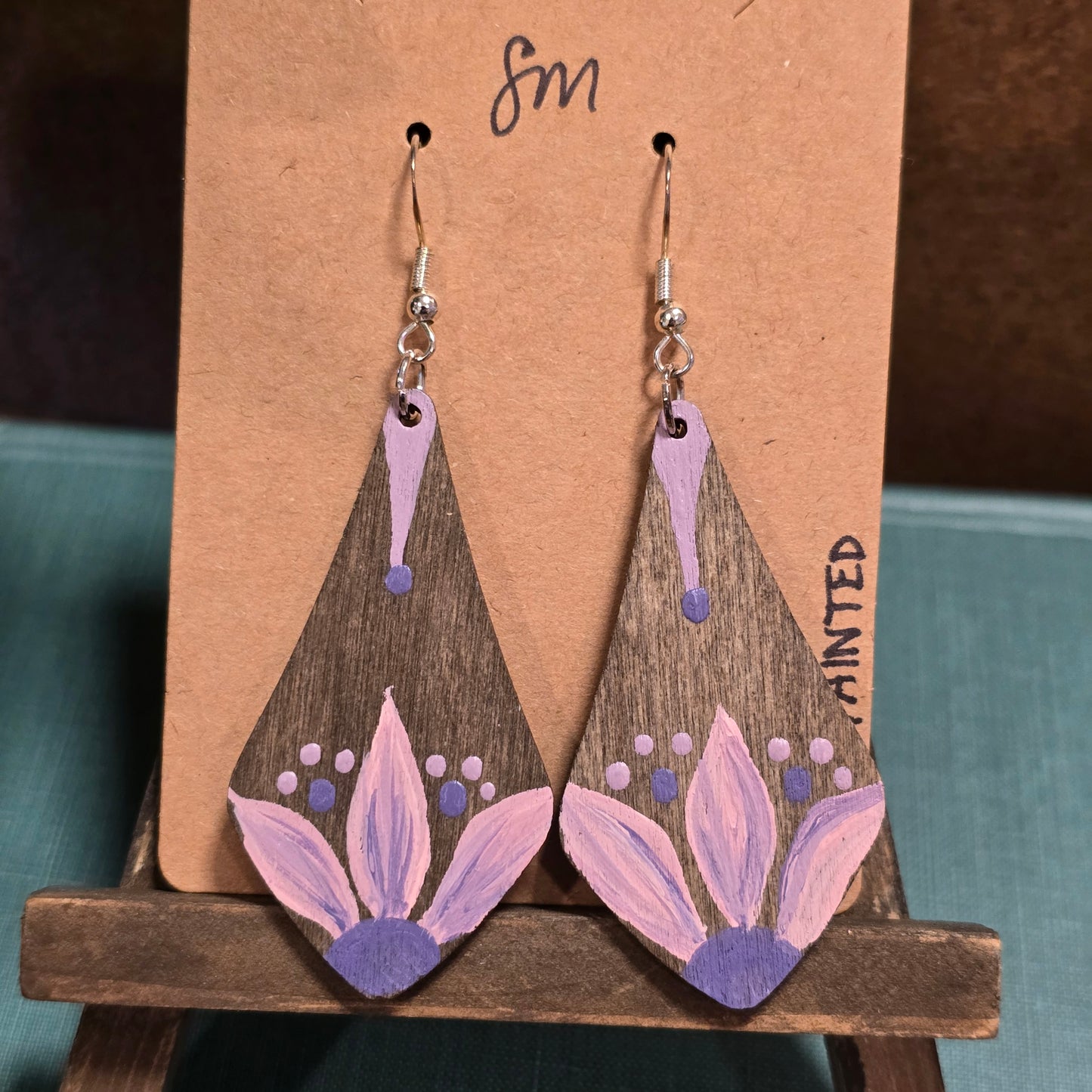 Large Painted Earrings