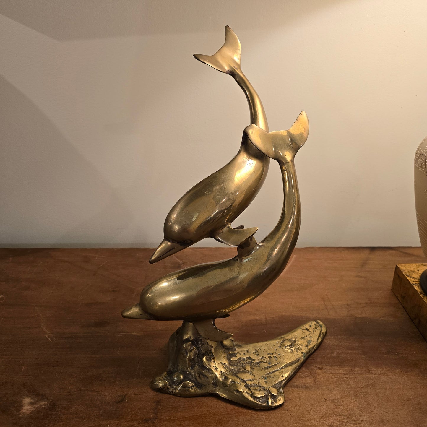 Brass Dolphin Sculpture